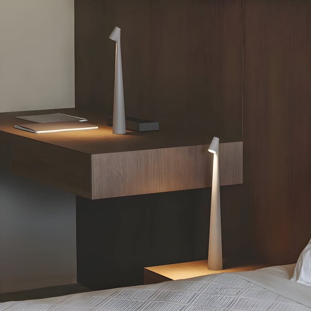 Kabellose LED Tischlampe | Lampe für Wohnzimmer & Schreibtisch | Moderne Akku Tischleuchte | VivaLume
