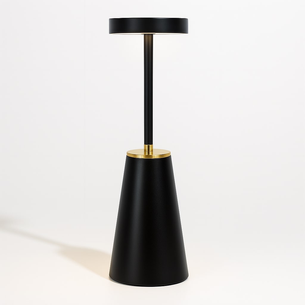 Kabellose Tischlampe | Nachttischlampe mit Touch | Dimmbare Lampe für modernes Ambiente | AuraLume