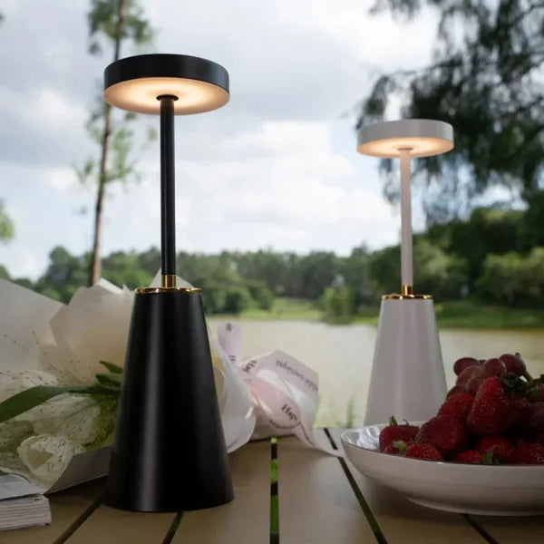 Kabellose Tischlampe | Nachttischlampe mit Touch | Dimmbare Lampe für modernes Ambiente | AuraLume
