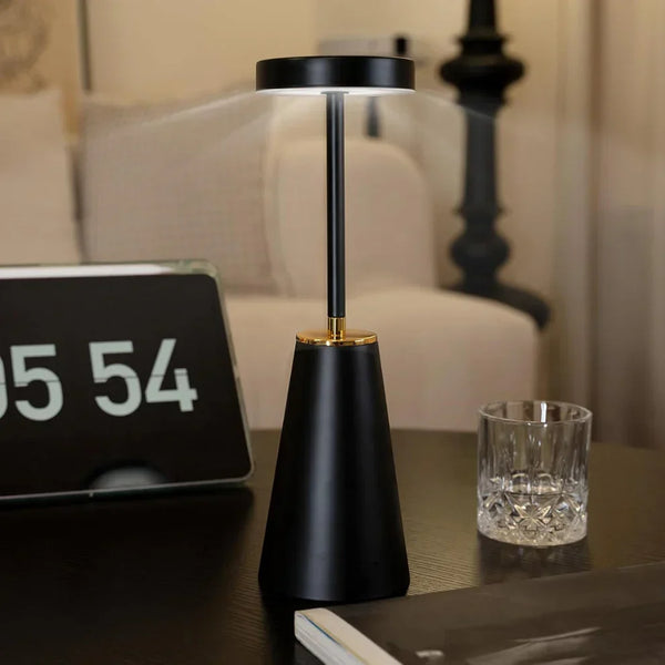Kabellose Tischlampe | Nachttischlampe mit Touch | Dimmbare Lampe für modernes Ambiente | AuraLume
