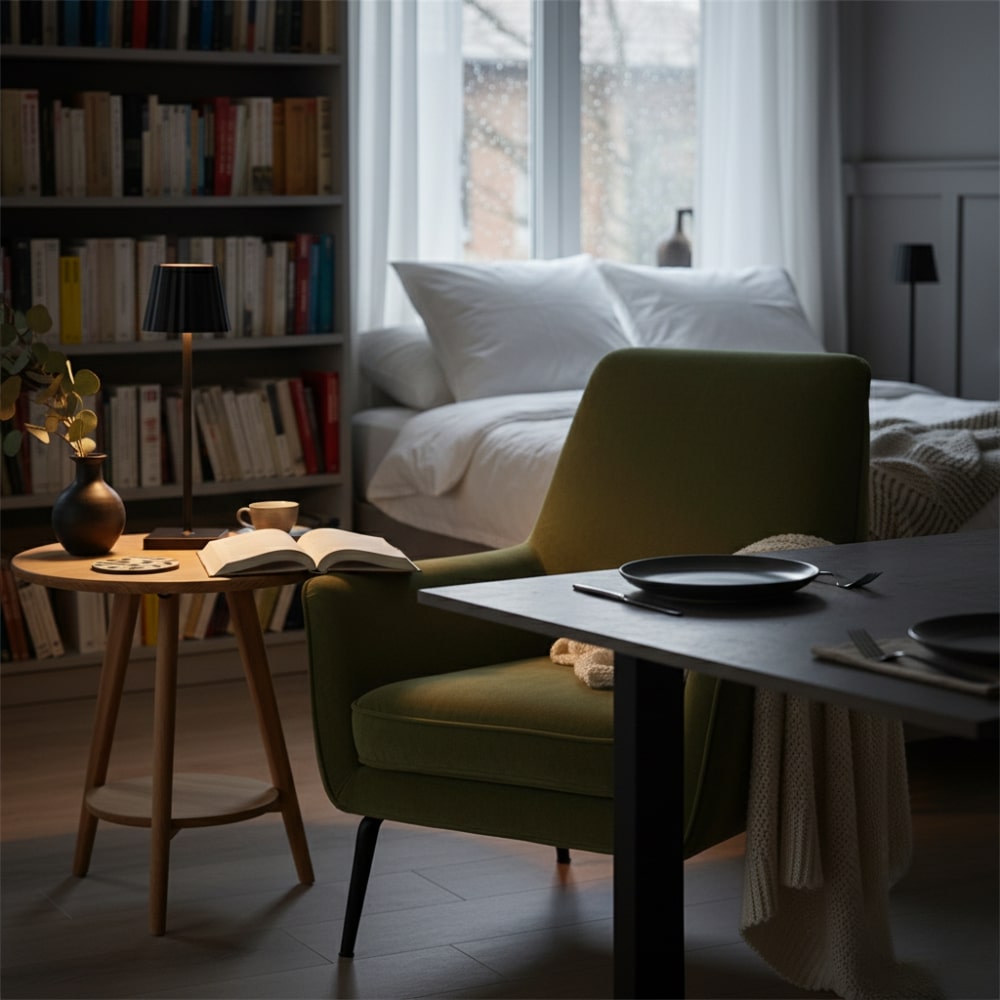 Kabellose Tischlampe | Lampe für Wohnzimmer | Moderne Tischleuchte mit Akku | VelaLume