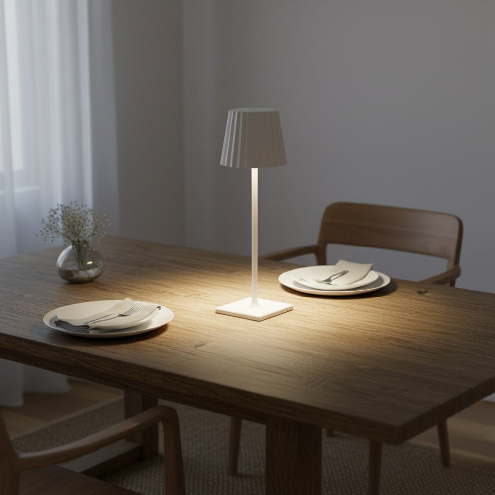 Kabellose Tischlampe | Lampe für Wohnzimmer | Moderne Tischleuchte mit Akku | VelaLume