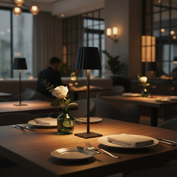 Kabellose Tischlampe | Lampe für Wohnzimmer | Moderne Tischleuchte mit Akku | VelaLume