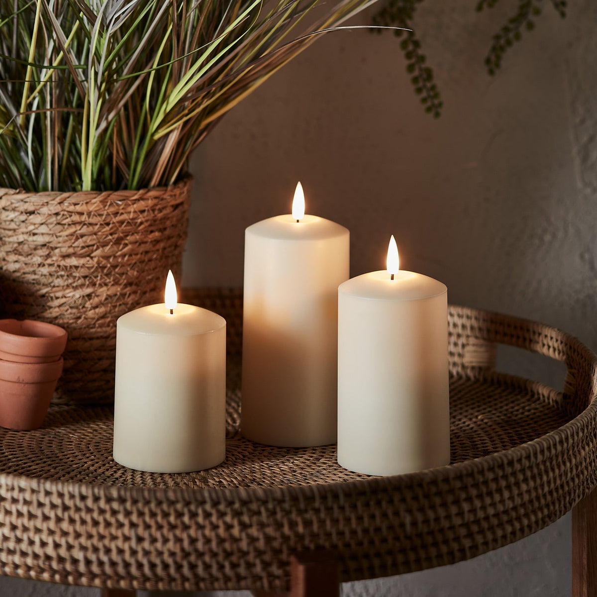 LED Kerzen Outdoor | Kerzen mit Timer | 3 Stück | KerzenNest