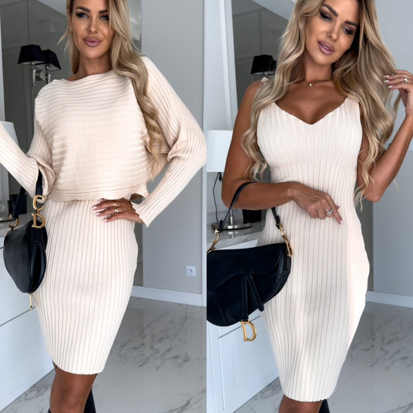 Giselle™ | ärmelloses Kleid & Pullover