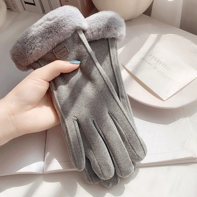 Handschuhe Damen | Warme Handschuhe Winter mit Lammfell | KuschelHand