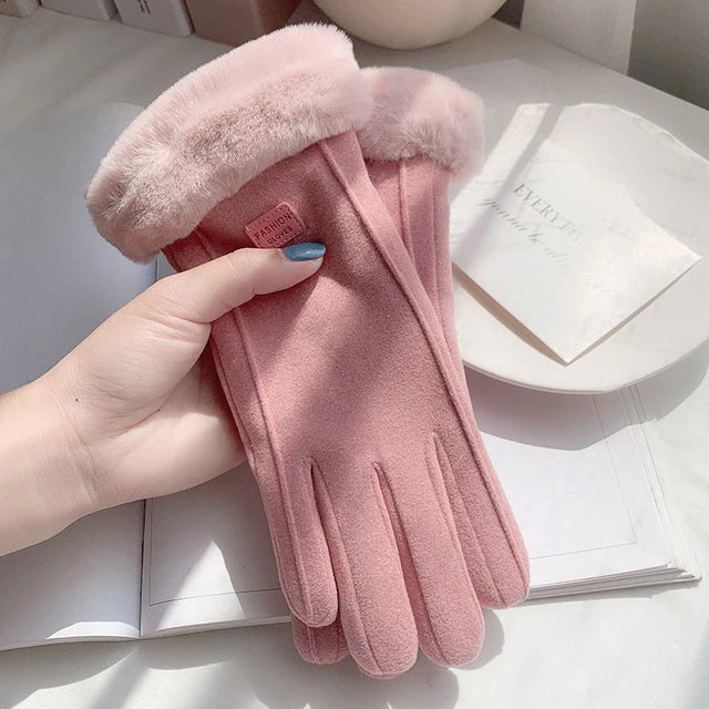 Handschuhe Damen | Warme Handschuhe Winter mit Lammfell | KuschelHand