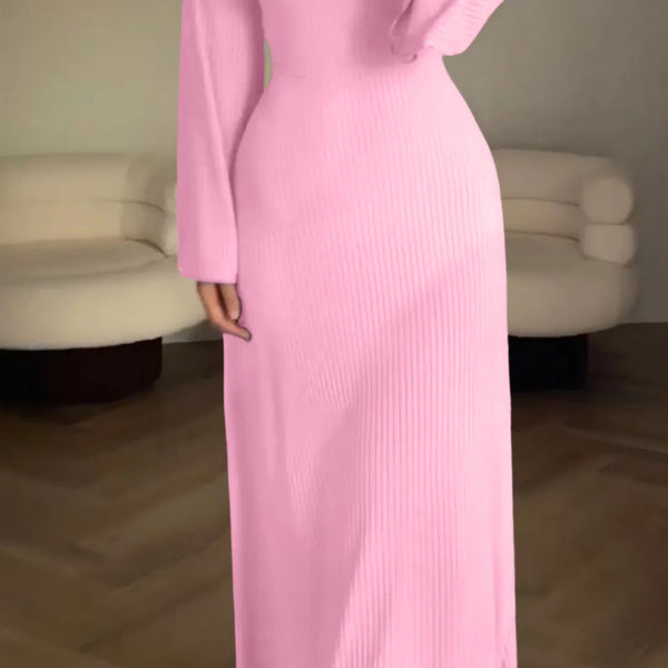 Elegantes Bodycon Maxikleid mit Schnür-Taille | flatternde Ärmel & ausgestellter Rock | figurbetont & bequem | S–XL