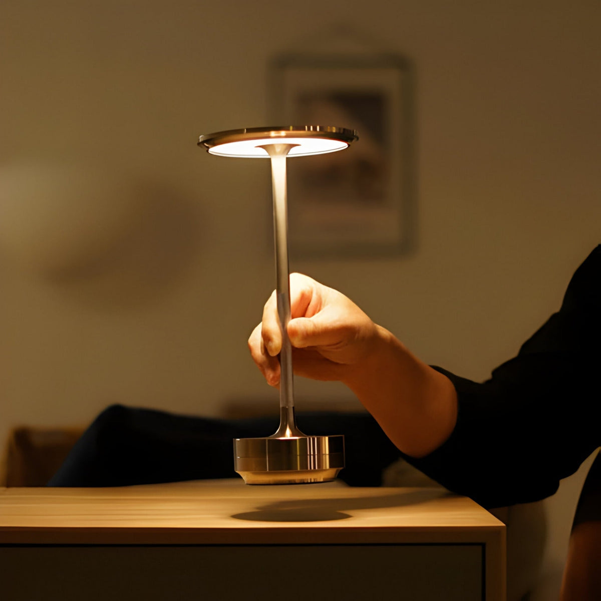 Lampe für Wohnzimmer | kabellose Tischlampe | Tischleuchte mit Akku | LumaViva