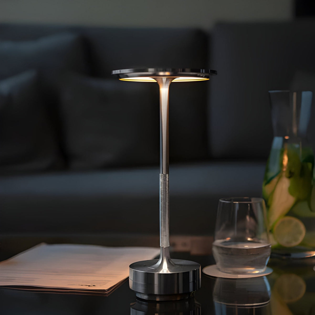 Lampe für Wohnzimmer | kabellose Tischlampe | Tischleuchte mit Akku | LumaViva