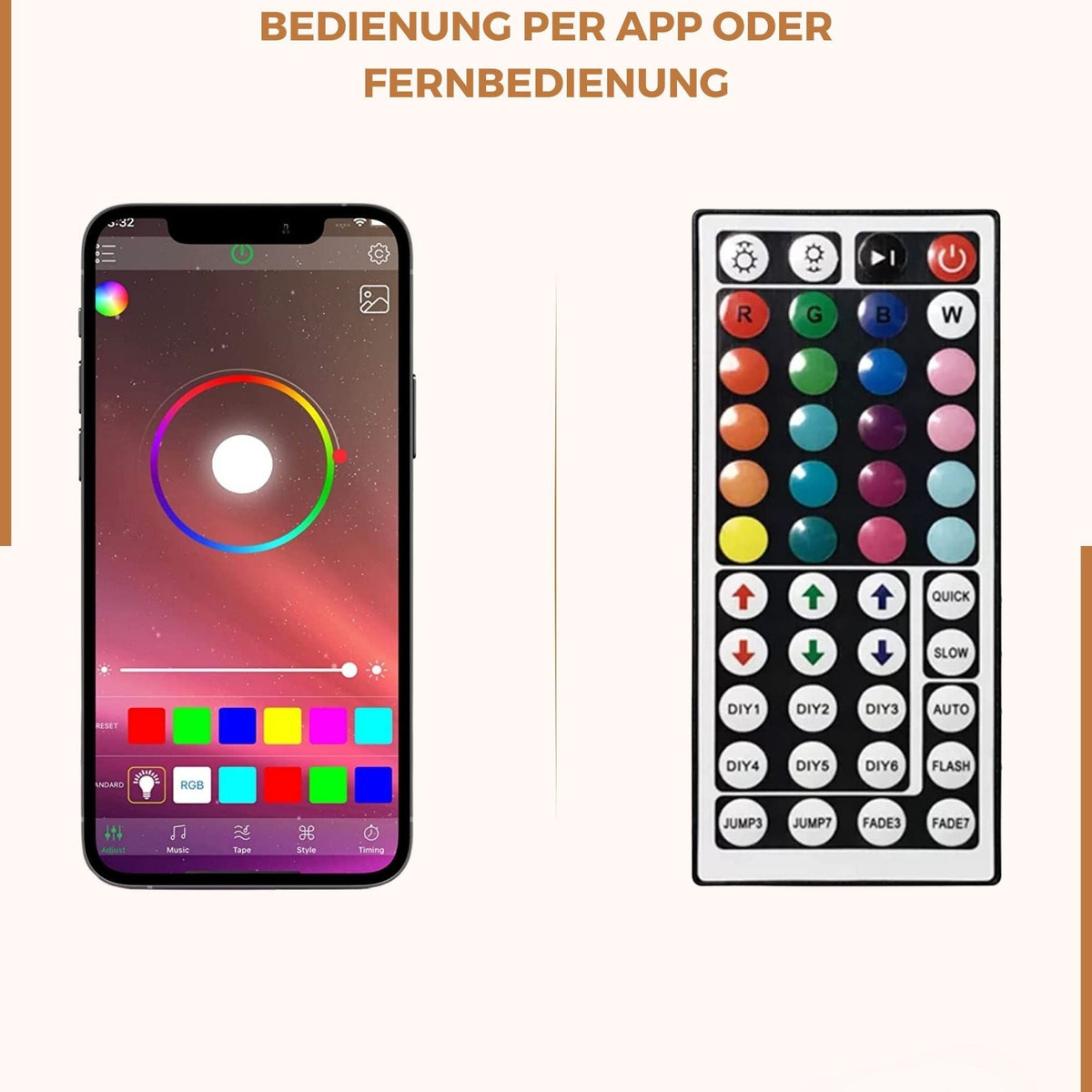 LED Streifen 15 Meter | LED Strip mit App & Fernbedienung | LED Beleuchtung | StreifLux