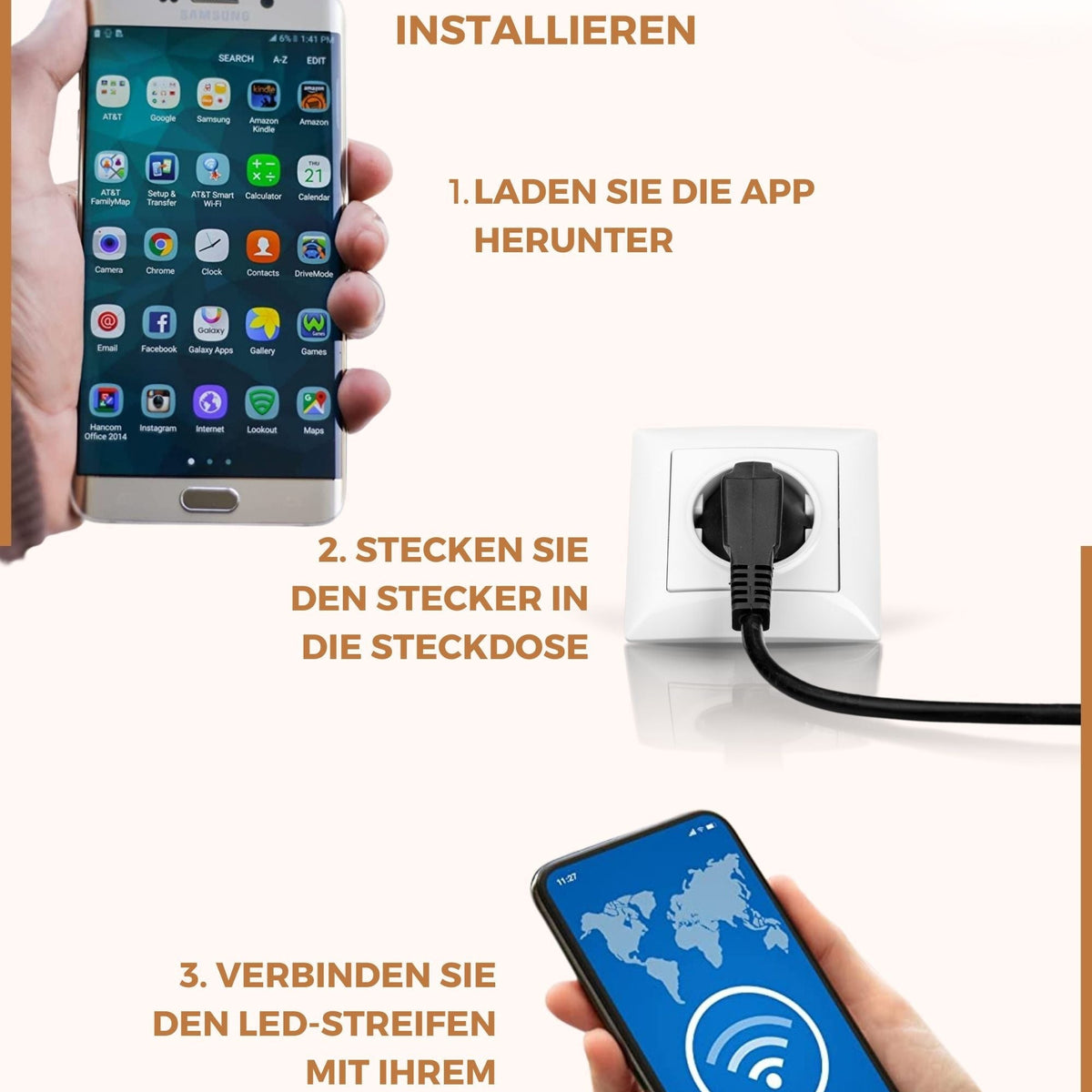 LED Streifen 15 Meter | LED Strip mit App & Fernbedienung | LED Beleuchtung | StreifLux