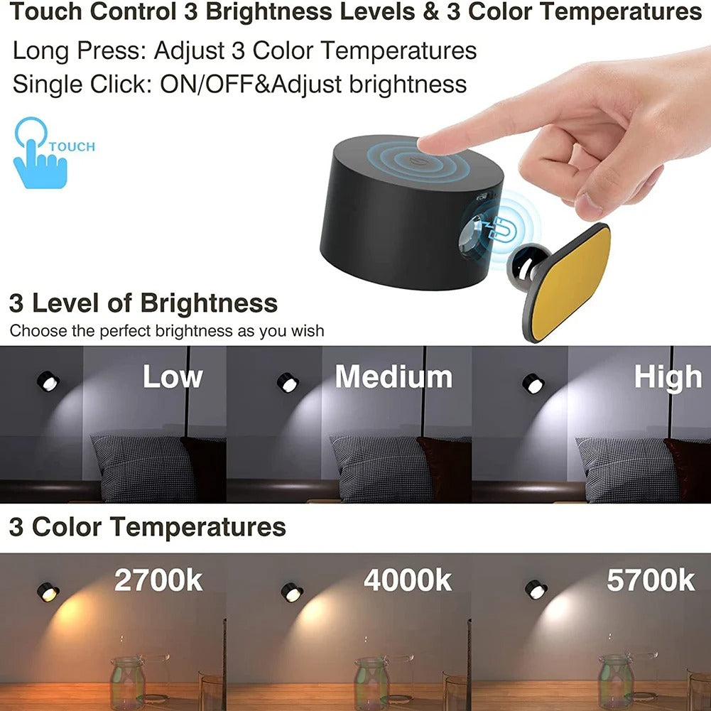 ProLight™ - 360° magnetische LED-Wandleuchte (50% Rabatt)