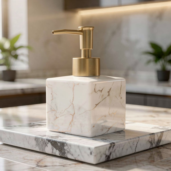 Marmor Seifenspender für Küche oder Badezimmer | Marmora
