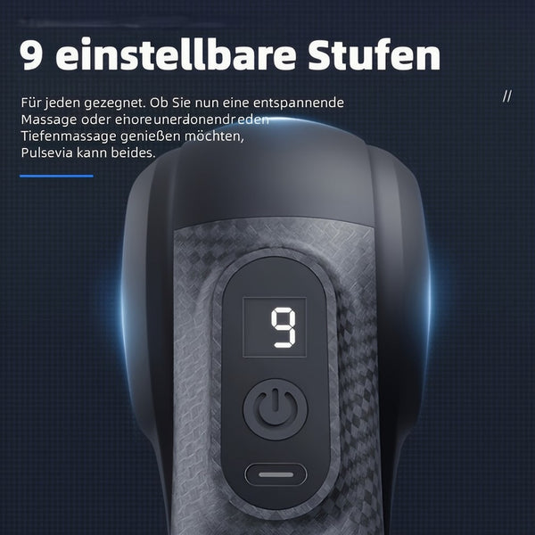Massagepistole mit 9 Aufsätzen | Massagegerät für Nacken, Rücken, Füße und mehr | Massage Gun | Pulsevia