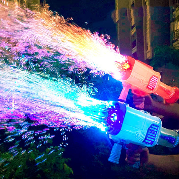 BubbleBoom Blaster | 69 Düsen | LED-Lichteffekte | Inkl. Zubehör