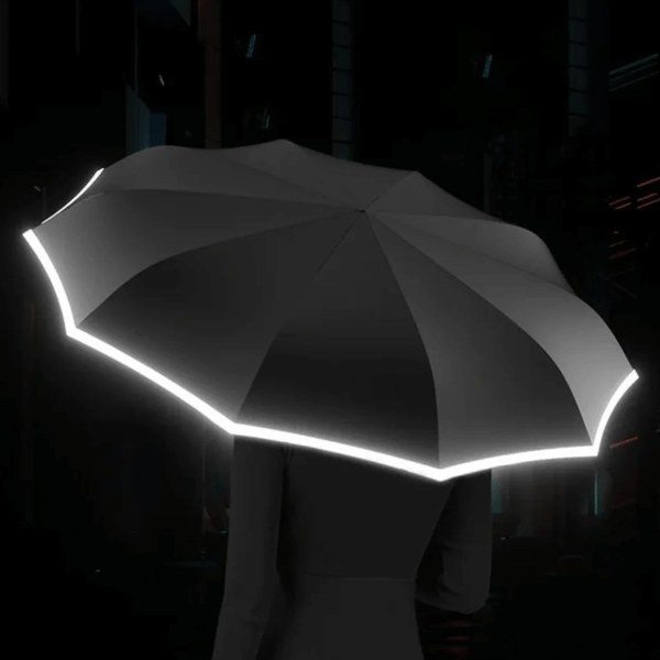 Regenschirm mit Reflektoren | Sturmfest & robust | Schirmix