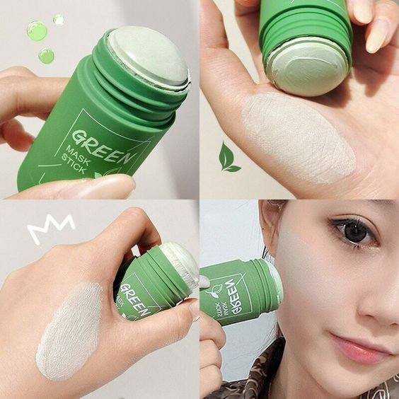Reinigungsmaske Stick für Gesichtsreinigung | Naturkosmetik mit Grünteeextrakt für Hautpflege | LumiHaut