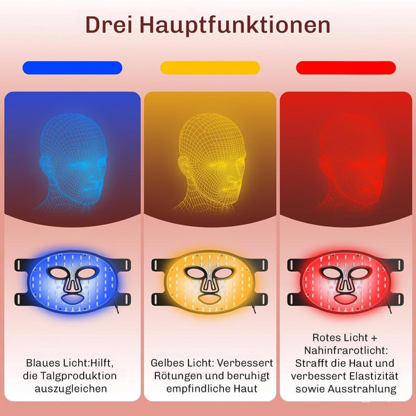 Rotlichtmaske | LED Gesichtsmaske | Haut Lichttherapie | HautGlow