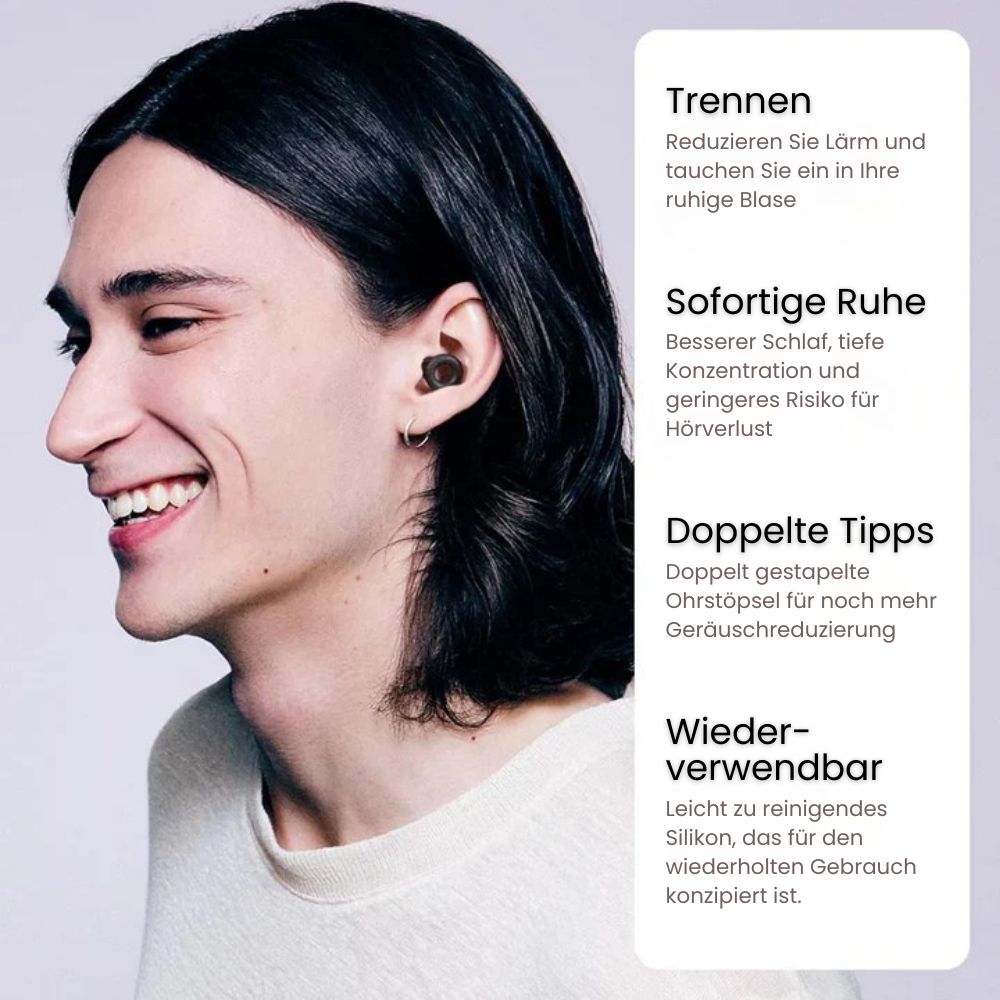 Ohrstöpsel aus Silikon zum Gehörschutz für Schlafen, Arbeit, Konzert & Flugzeug | SilentPlug