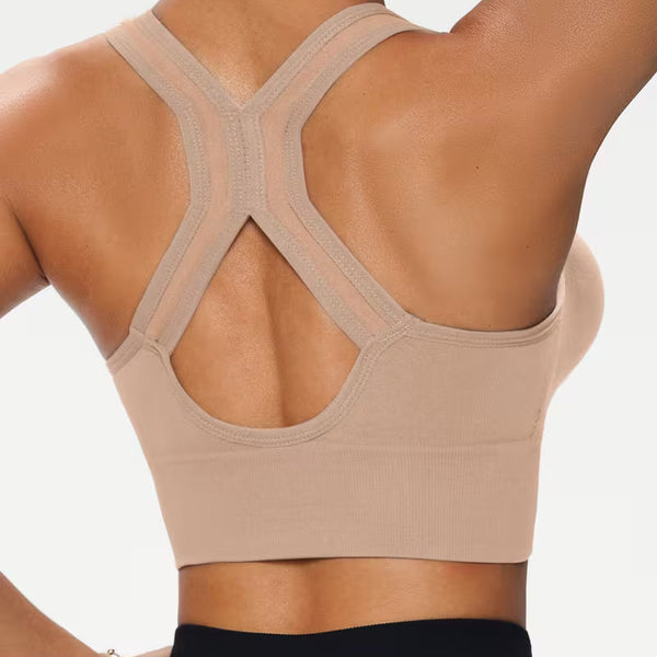 Sport BH mit Reißverschluss ohne Bügel für Damen | Push up BH | Zentiva