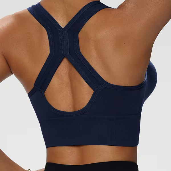 Sport BH mit Reißverschluss ohne Bügel für Damen | Push up BH | Zentiva