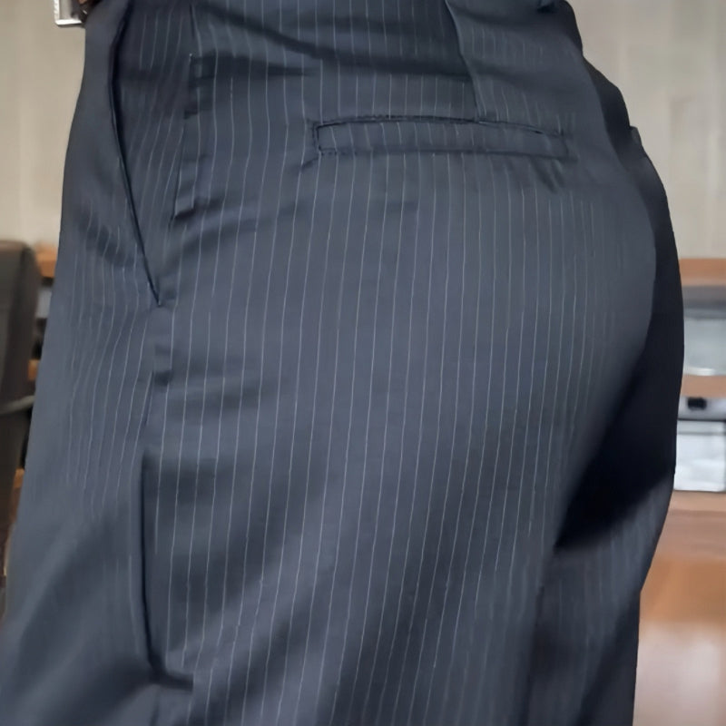 Damen Blazerhose mit hohem Bund | Gerade geschnittene Business-Hose | Elegante Freizeit- & Bürohose