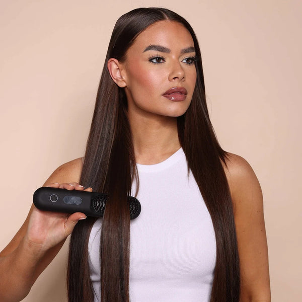 Glättbürste & Haarbürste elektrisch | Kabelloser Haarglätter für glattes Haar | StyleGlide