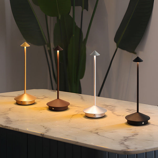 Tischleuchte mit Akku | Kabellose Tischlampe | Dimm­bare Lampe mit Touch | Lunelle