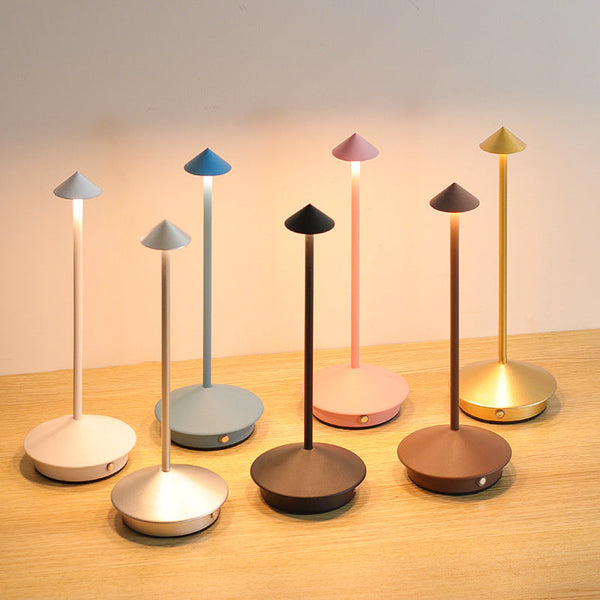 Tischleuchte mit Akku | Kabellose Tischlampe | Dimm­bare Lampe mit Touch | Lunelle