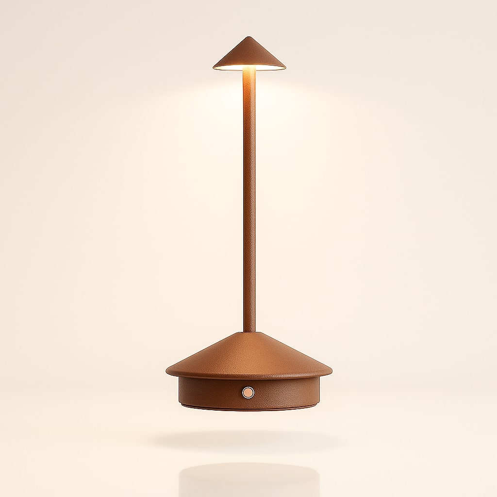 Tischleuchte mit Akku | Kabellose Tischlampe | Dimm­bare Lampe mit Touch | Lunelle