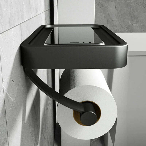 Toilettenpapierhalter aus Edelstahl | Klopapierhalter mit Stauraum | WC Rollenhalter | Rollix