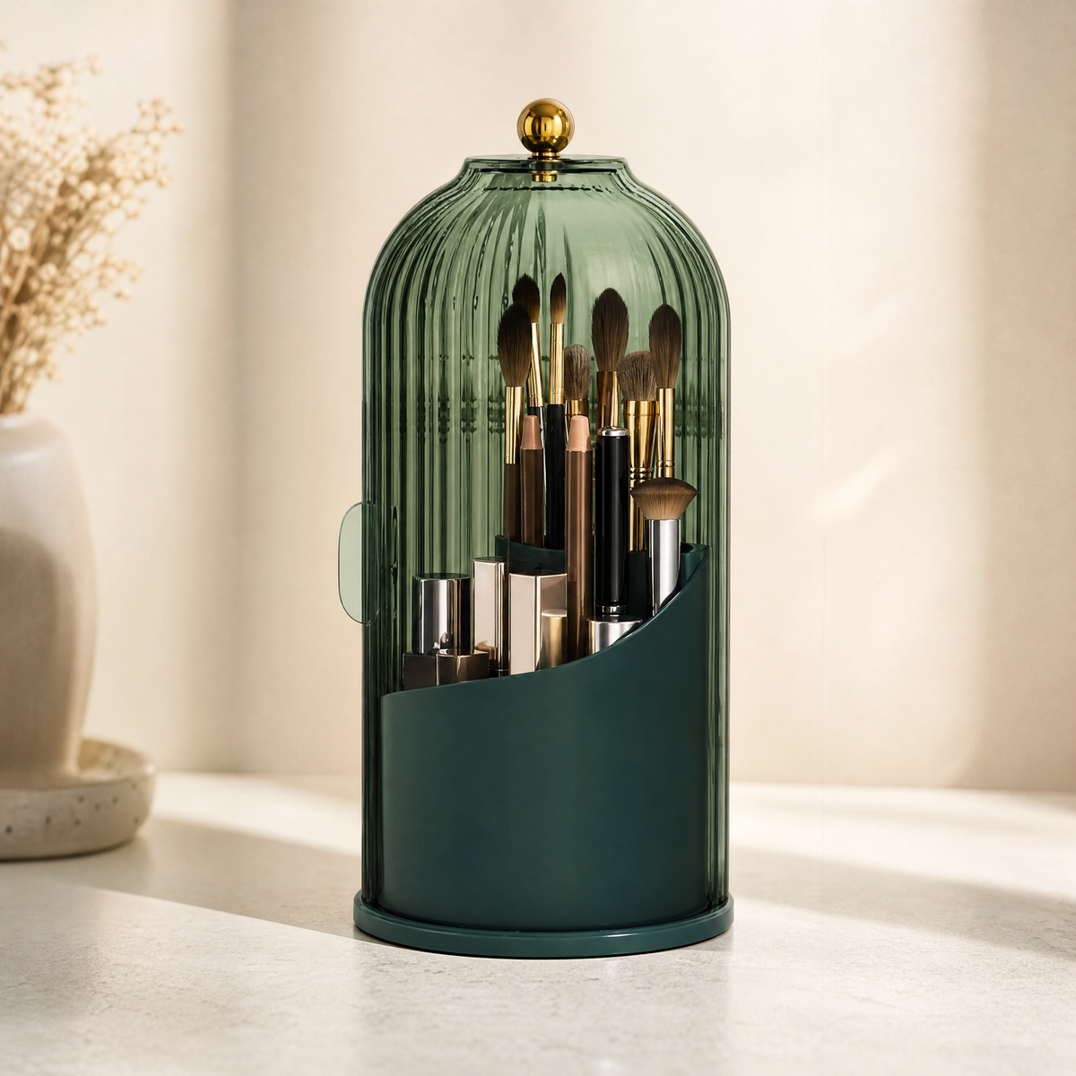 PinselGlanz™ Eleganter Make-up-Pinsel-Organizer mit Staubschutz