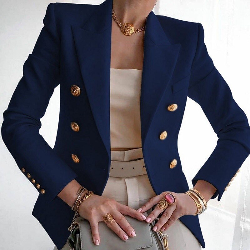 Damen Blazer aus Baumwolle-Mix | Leicht tailliert & vielseitig kombinierbar | Eleganter Freizeit- & Business-Look