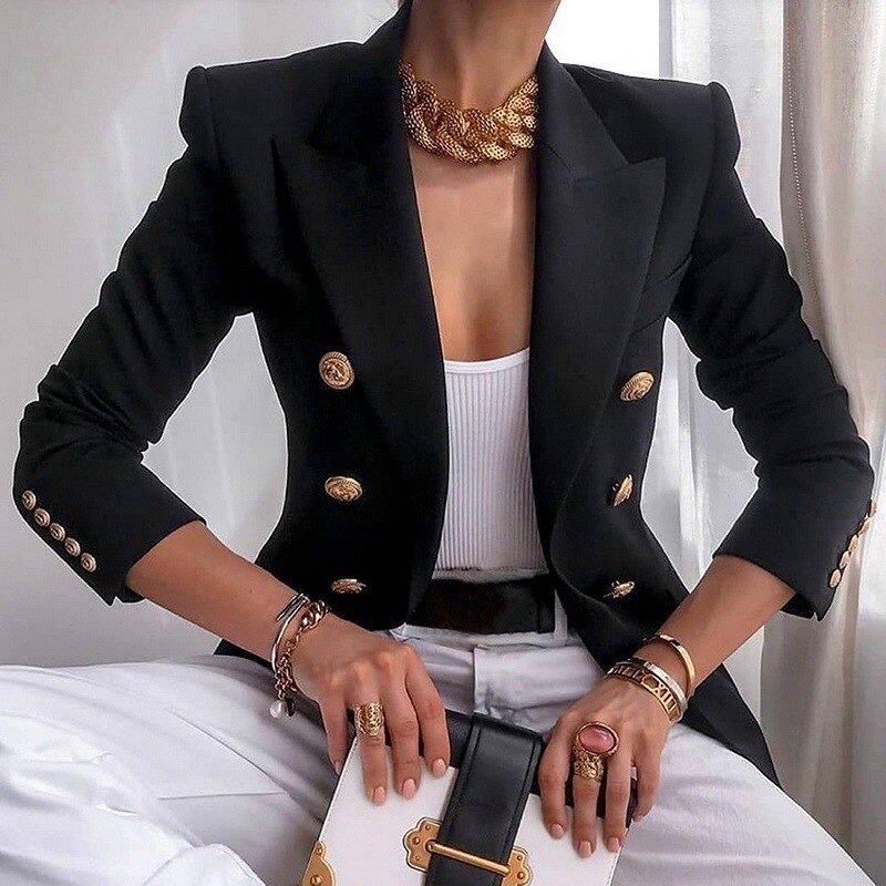 Damen Blazer aus Baumwolle-Mix | Leicht tailliert & vielseitig kombinierbar | Eleganter Freizeit- & Business-Look