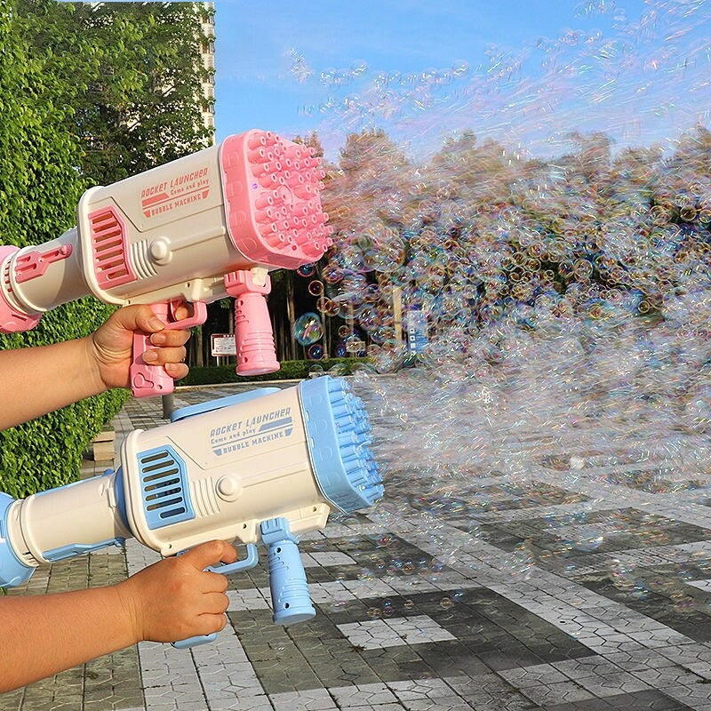 BubbleBoom Blaster | 69 Düsen | LED-Lichteffekte | Inkl. Zubehör