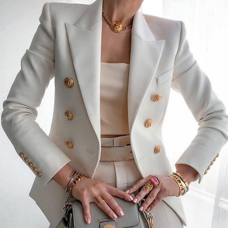 Damen Blazer aus Baumwolle-Mix | Leicht tailliert & vielseitig kombinierbar | Eleganter Freizeit- & Business-Look