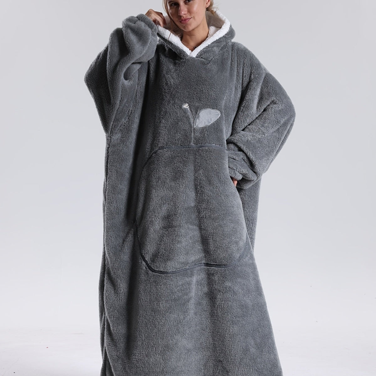 Hoodie Decke | Decke mit Ärmeln | Tragbarer Decken Pullover | WärmeHood